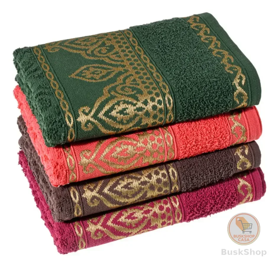 Kit 4 Toalha Rosto Algodão 330g/m2 Luxo Laune Haus Cores Sortidas