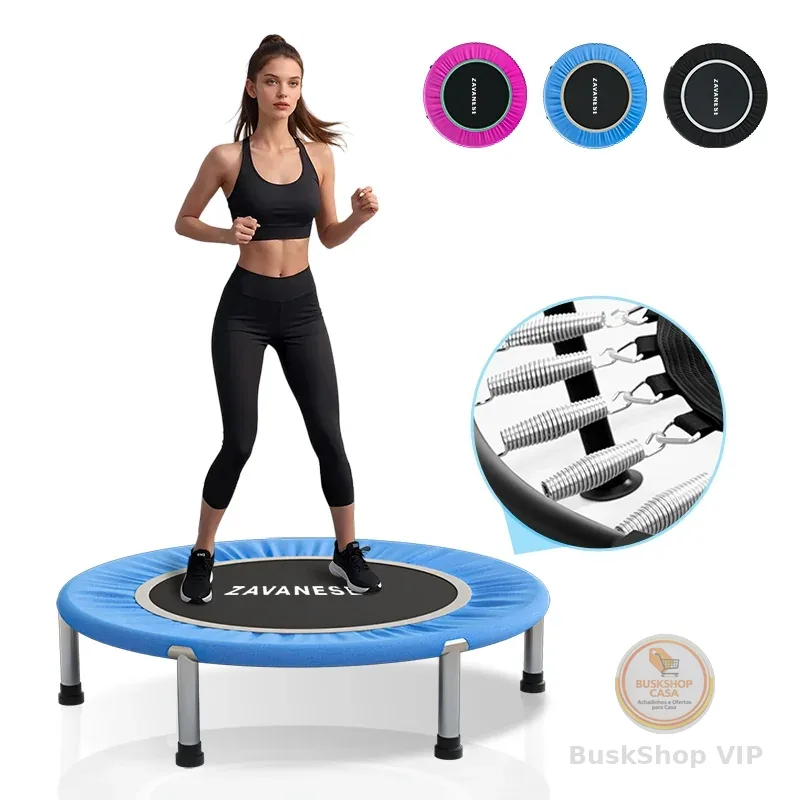 Trampolim Jump Profissional Com Capa Saia Diâmetro 1 M 200kg Mini Reforço Cama Elástica Elastica Academia