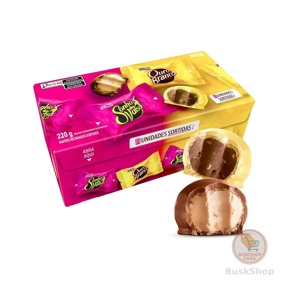 Caixa Sonho de Valsa e Ouro Branco Sortidos 220g