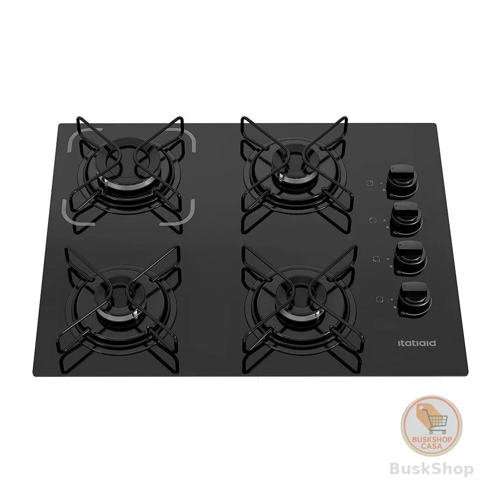 Cooktop Itatiaia Essencial 4 Bocas Vidro Preto Bivolt 3700000192