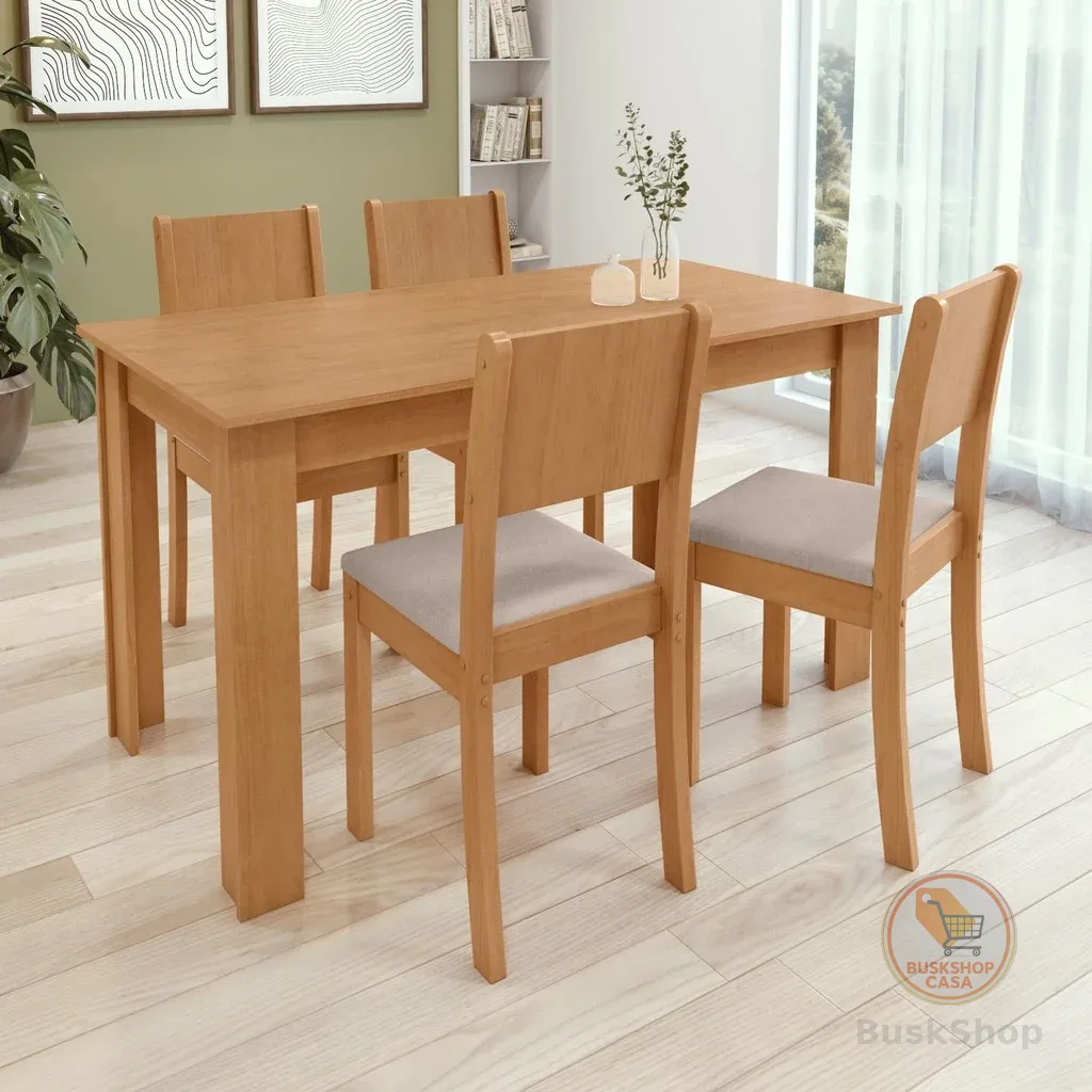 Conjunto Sala de Jantar com 4 Cadeiras Easy Line