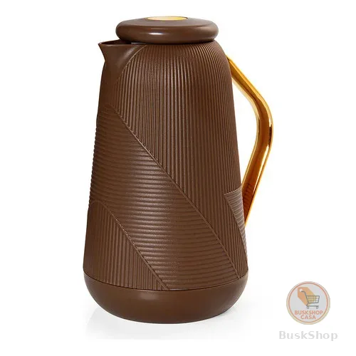 Garrafa Térmica 1 Litro Bari Marrom Para Chá Café Termopro