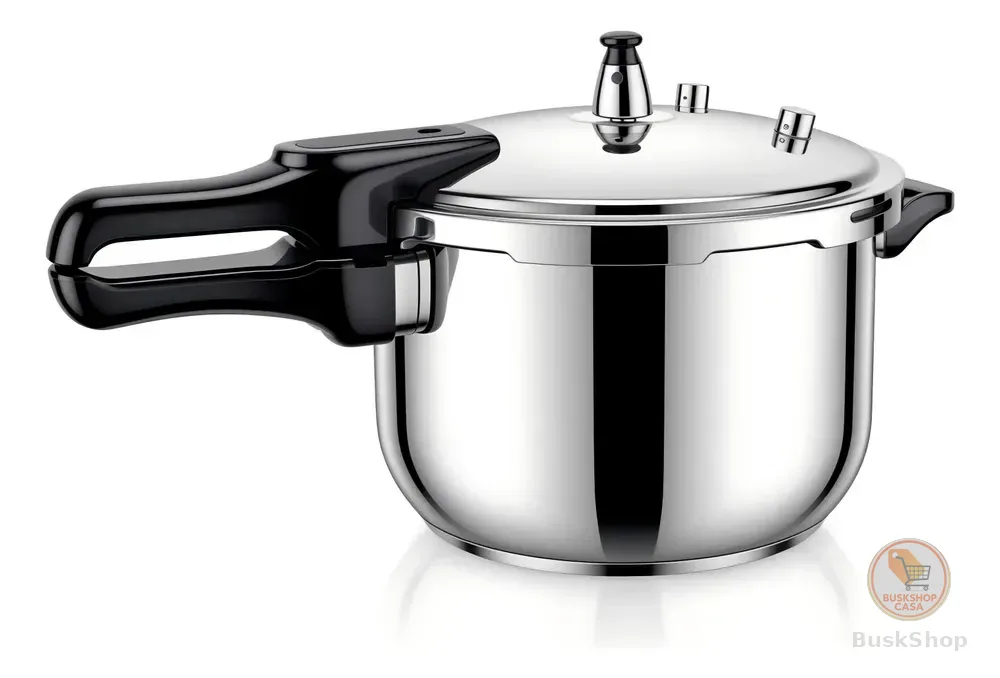 Panela De Pressão Inox 5 Litros Fundo Triplo Cor Prateado Prateado