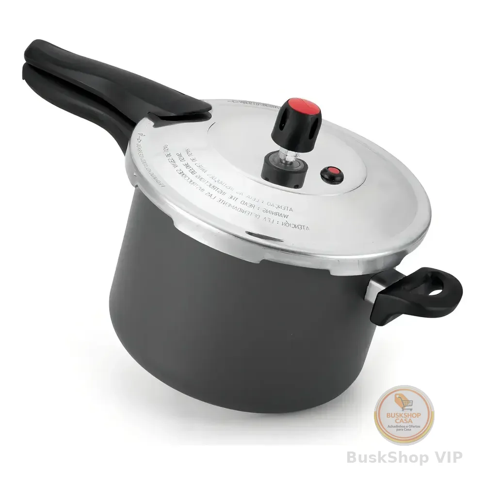 Panela De Pressão 4,5l Teflon Antiaderente Alegrete Cinza