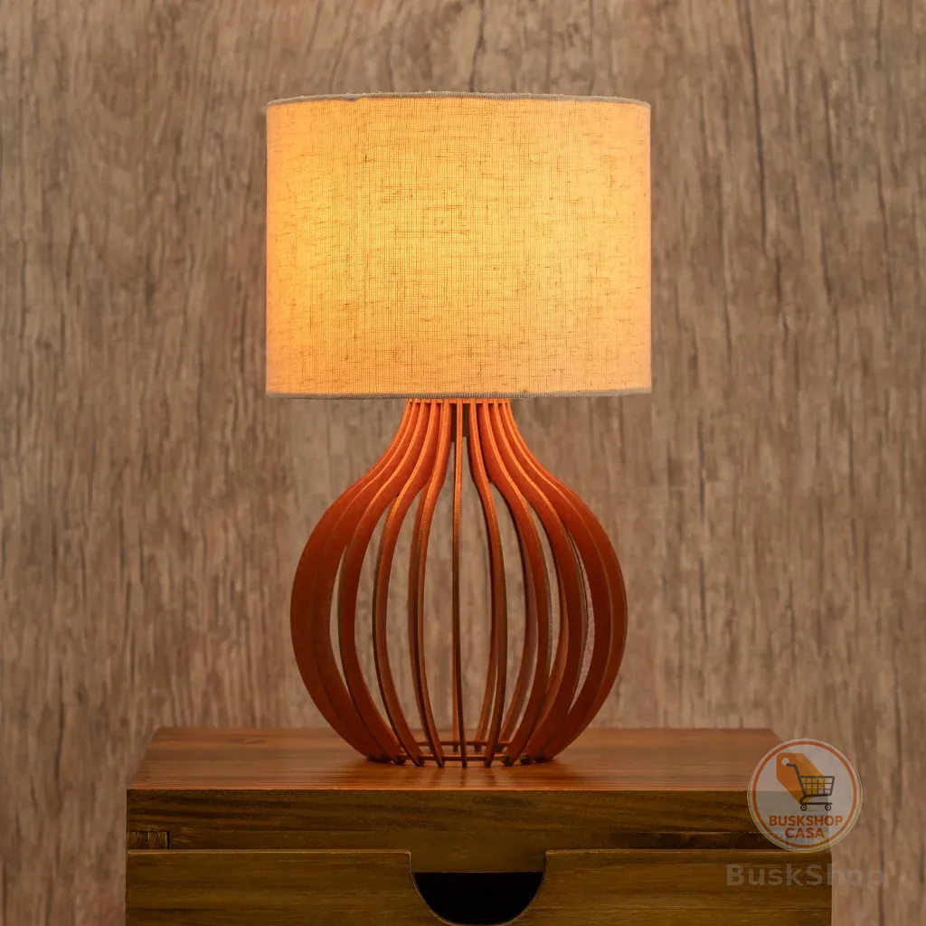 Abajur Luminária Em Mdf Bivolt Criado Mesa Quarto Sala