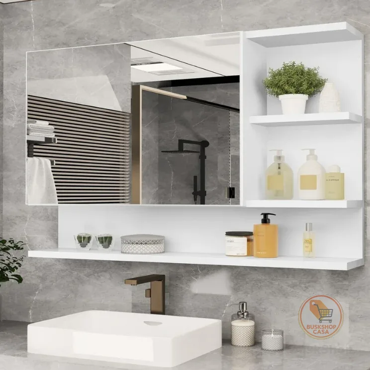 QUEIMA DE ESTOQUE! Armário Espelheira com Porta Cleo - VÁRIAS CORES
