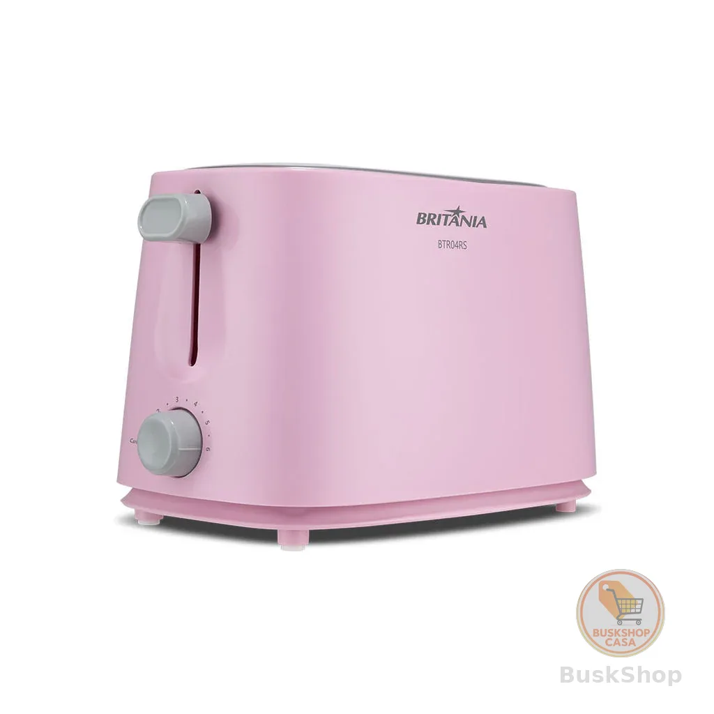 Torradeira Rosa Britânia 6 níveis de Tostagem 750W BTR04RS