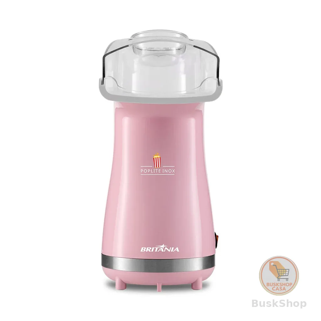 Pipoqueira Rosa Britânia Poplite Inox Sem Óleo BPI01RS