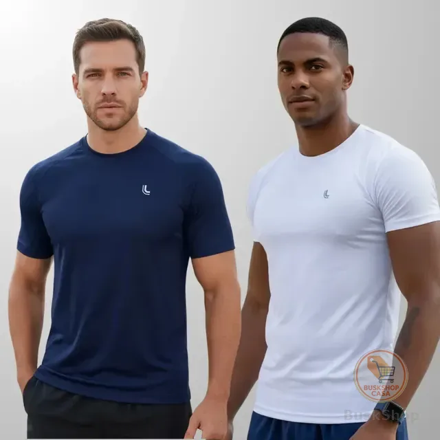 Kit 2 Camiseta Dry Masculina Fit Lupo Básica Academia