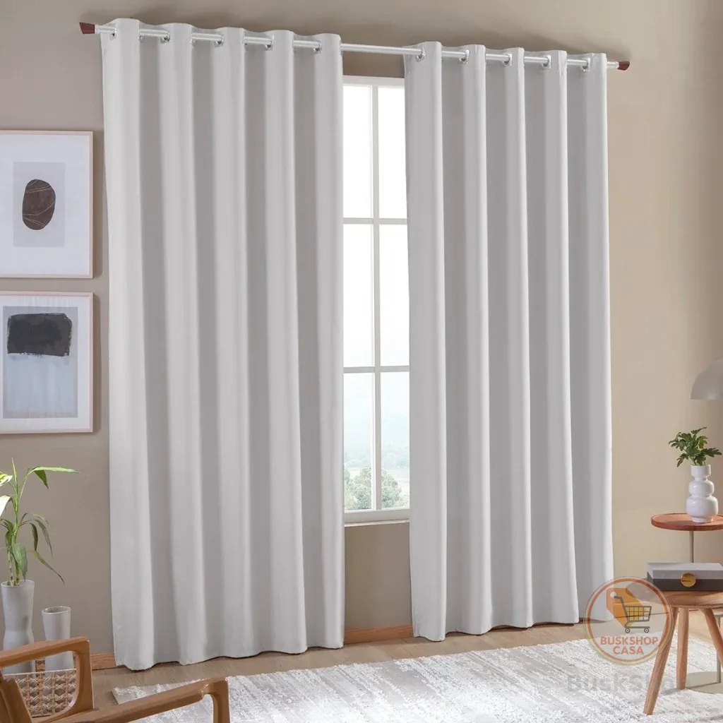Cortina Blackout PVC corta 100 % a luz 2,80 m x 2,30 m para sala, escritorio, quarto