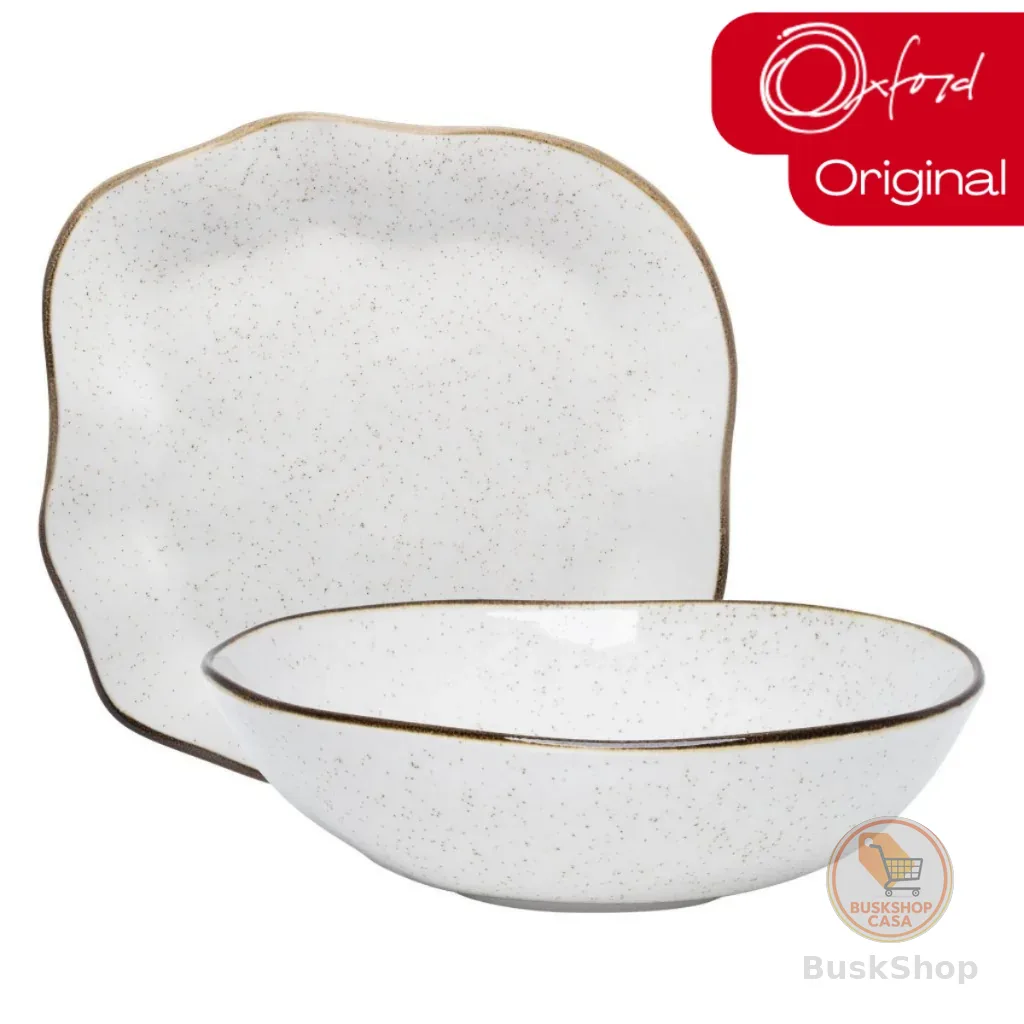 Conjunto Travessa Saladeira Baixelas Para Servir Ryo Maresia Areia Oxford Porcelanas