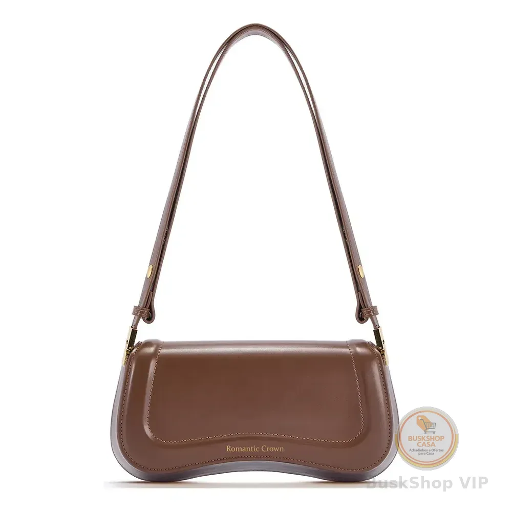 Bolsa Feminina Casual Transversal Dia Dia Chocolate Lisa Níquel