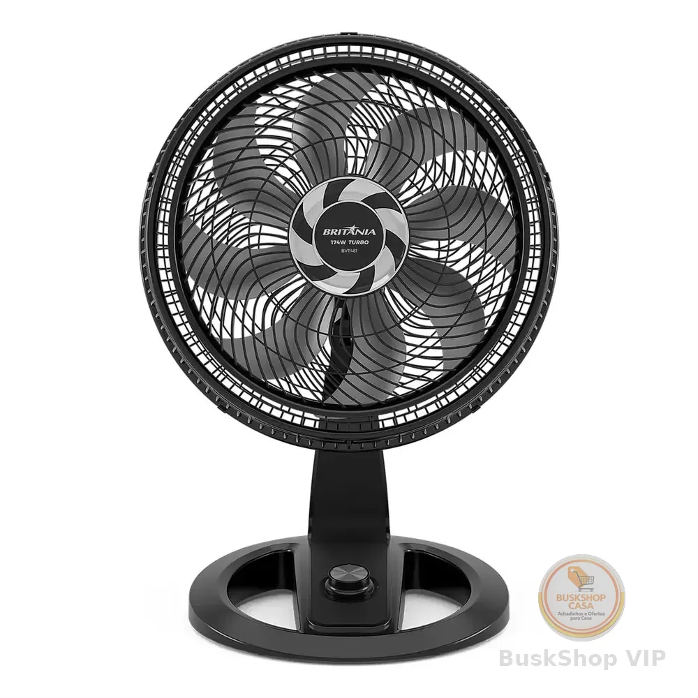 Ventilador Britânia 2 Em 1 Maxx Force Silencioso 174w Bvt481 47 Cm Preto 127v Cinza Plástico 8