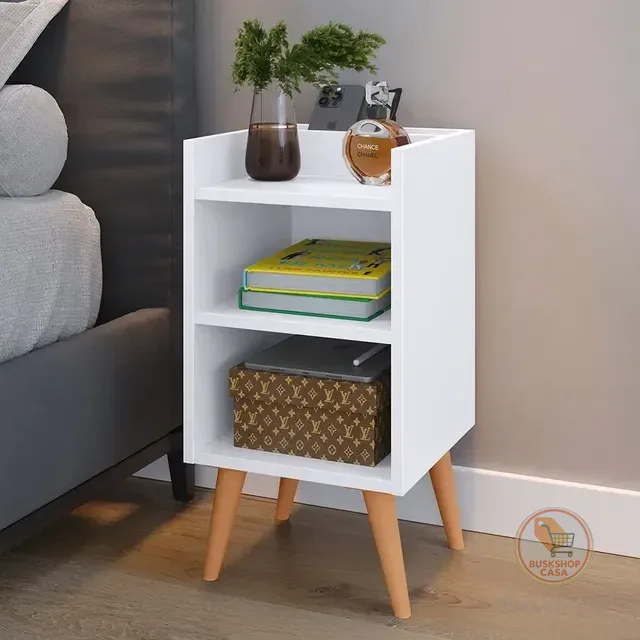 Criado Mudor P/ Cama Box Compacto C/ Prateleira Max