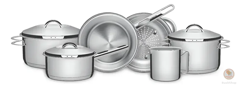 Kit Jogo De Panelas Solar 6 Peças com Fundo Triplo e Tampas de Inox Tramontina