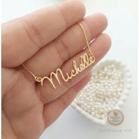 Colar Personalizado com nome - FOLHEADO A OURO 18K
