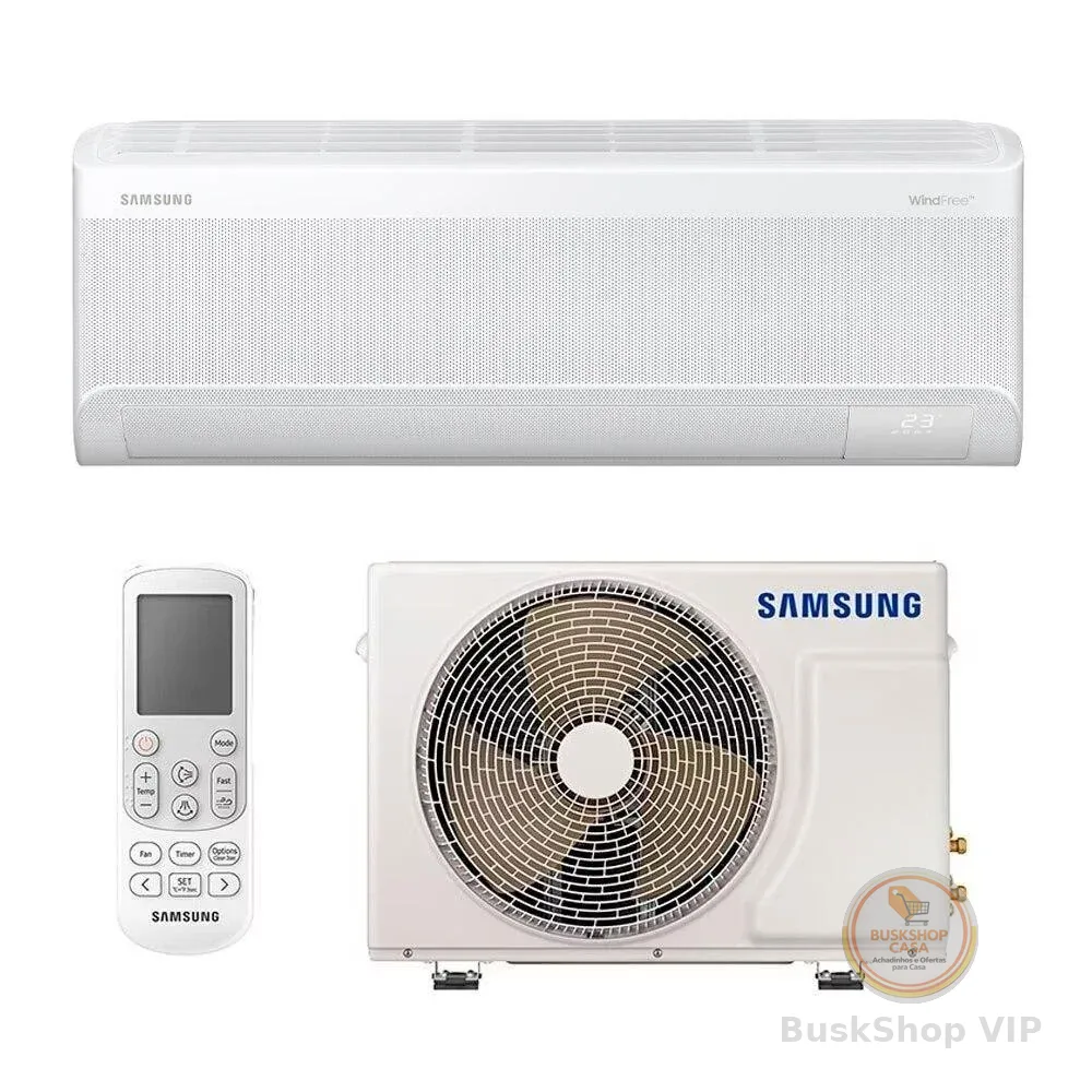 Ar Condicionado Samsung Split Hi Wall Inverter Windfree Ai 12.000 Btu Frio AR12DYFAAWKNAZ 220V