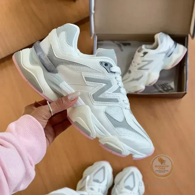 Tênis New Balance 9060 Academia Esportes Moda Feminina Couro