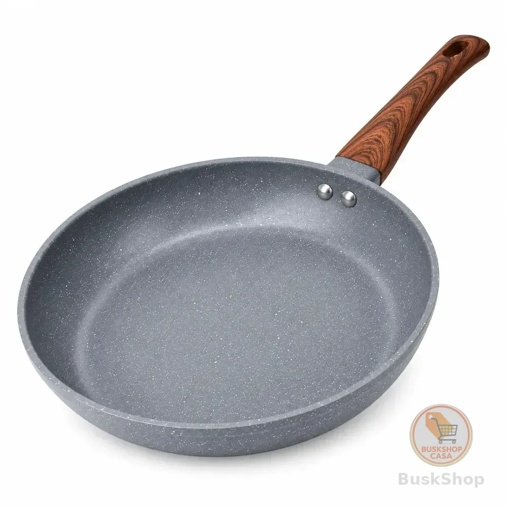 Frigideira Cerâmica Antiaderente 24cm Nanocerâmica Granito Premium Alumínio Reforçado Cabo Soft Touch Panela Gourmet Cozinha Profissional Cooktop Fogão Gás Elétrico Indução Vitrocerâmico Fácil Limpeza