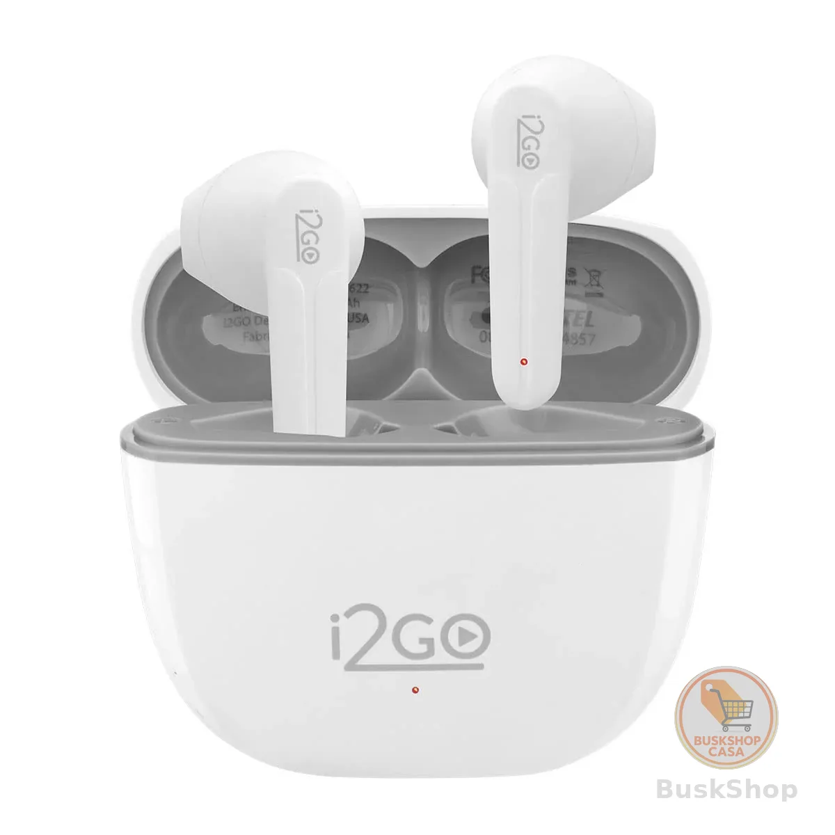 I2GO, Fone De Ouvido, TWS, Bluetooth, 20 Horas totais de Bateria, ENC, Air Sound Go 2.0, Branco, i2GO PRO