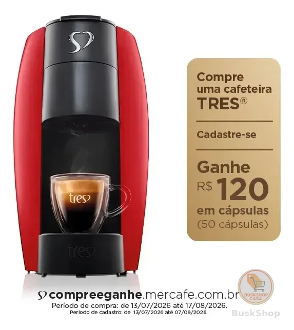 Cafeteira Tres Automática Lov Vermelha Vermelho