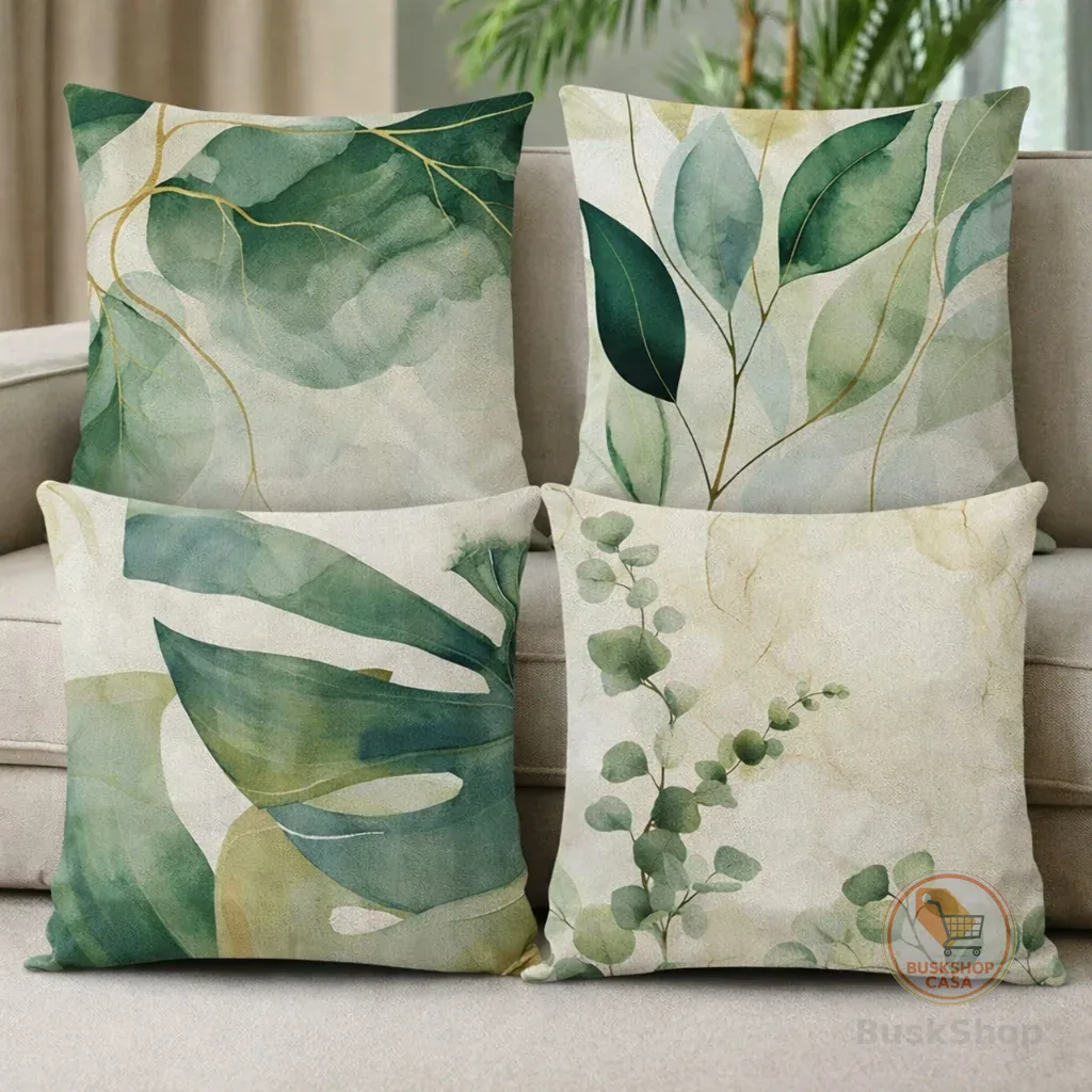 Kit 04 Capas de Almofada Decorativas Digital Várias Estampas