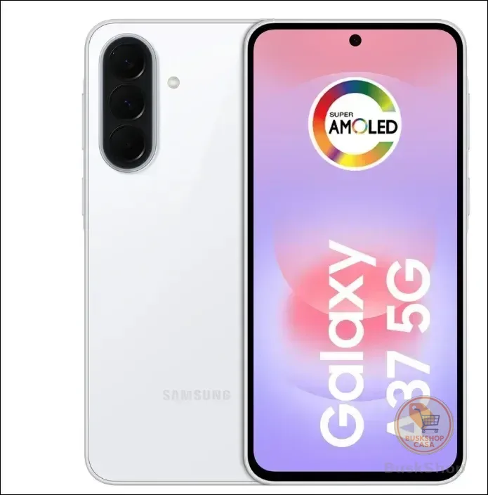 Celular Samsung Galaxy A37 5G 128GB, 6GB RAM, Câmera Tripla 50MP, Super AMOLED 6.7", Recursos AI - Branco