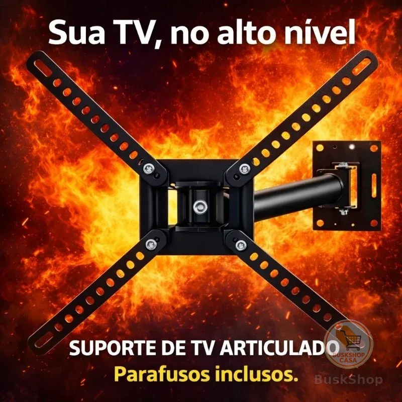 Suporte Para TV Articulado 32 a 55 Polegada LCD LED OLED QLED Plasma | Universal, Giratório, Inclinável, Compatível V