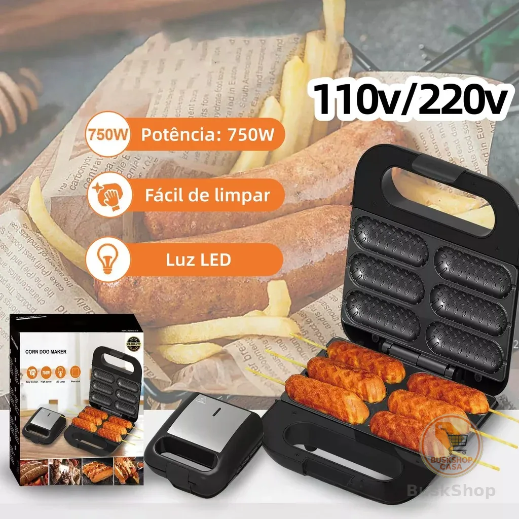 110V/220VCrepeira Elétrica Doméstica Multiuso com Revestimento Antiaderente, para Crepes, Hot Dog