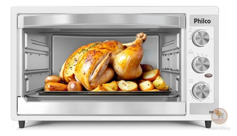 Forno Elétrico Philco 50L Branco Dupla Resistência PFE52B