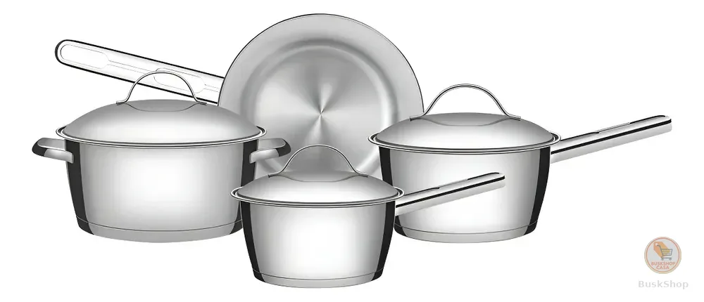 Jogo De Panelas Com 4 Peças Aço Inox Allegra Tramontina