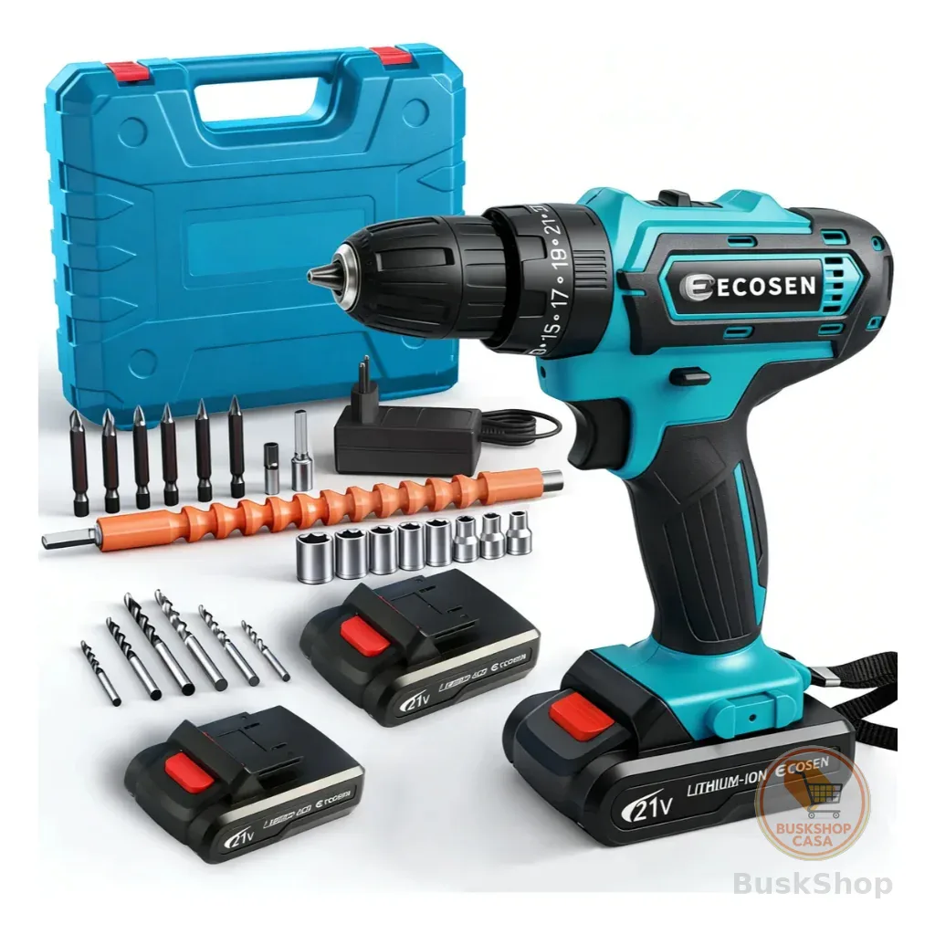 Parafusadeira Furadeira be Impacto  Kit Maleta COM DUAS BATERIAS Kit de 28pcs 220V/110V