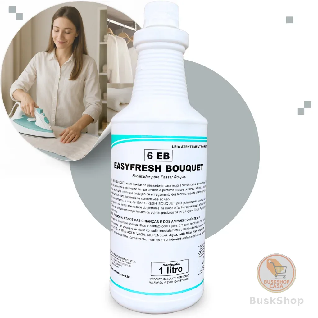 Easyfresh Bouquet Facilitador Finalizador Passar Roupas e Tecidos Passadoria Lavanderia 1l Spartan