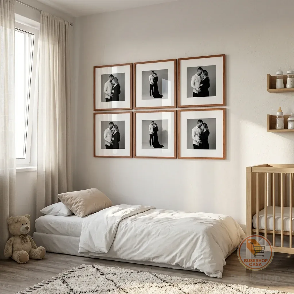 Kit 6 Quadros Fotos Decorativas Parede Sala Quarto Paspatur e Vidro Acrilico de Alta Qualidade