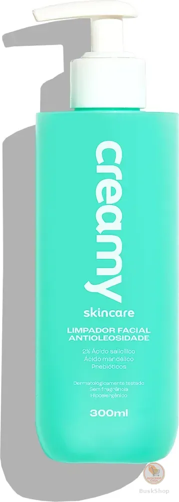 Creamy Skincare Limpador Facial Antioleosidade 300ml | 24 Horas De Oleosidade Controlada, Desobstrui Poros E Reduz Brilho Excessivo | Indicado Para Todos Os Tipos De Pele, Uso Diário