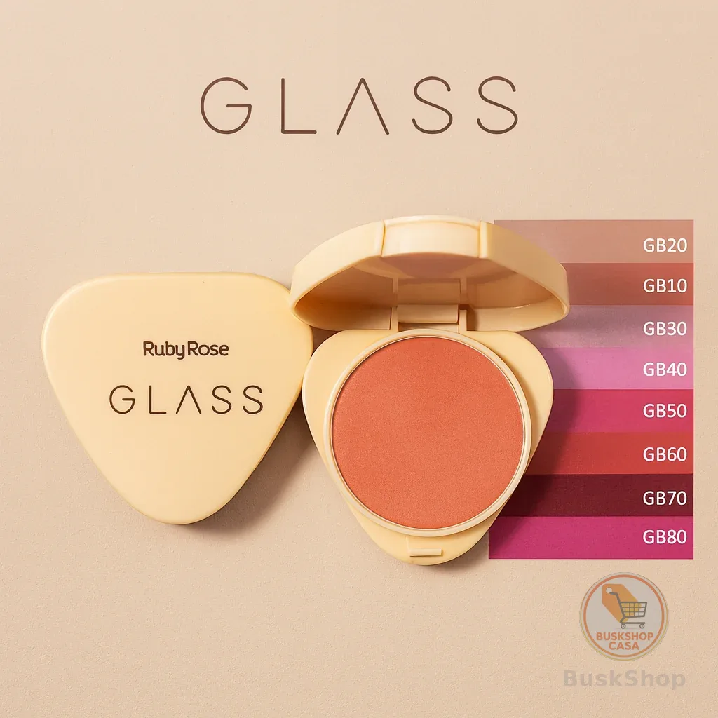 Blush Compacto Textura Aveludada GLASS BY RUBY ROSE