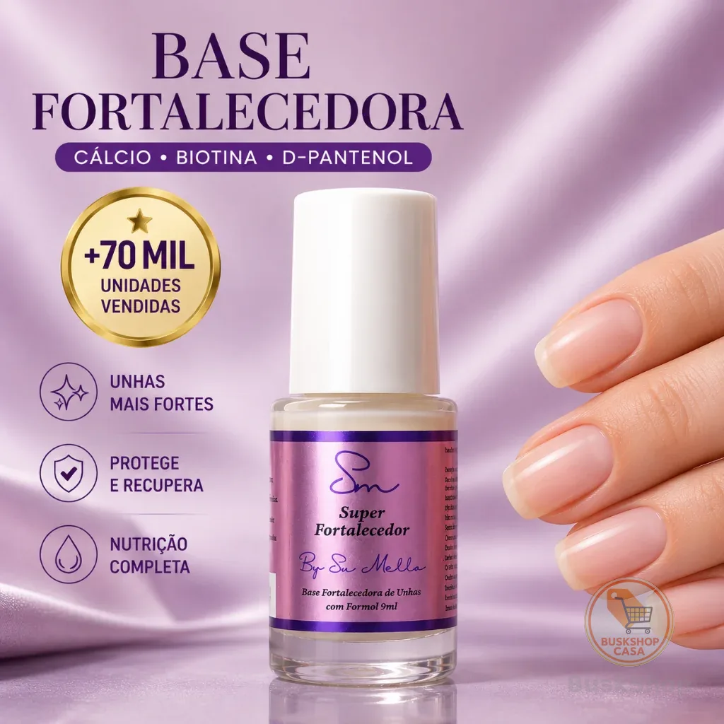 Base Fortalecedora Para Unhas Fracas e Quebradiças | Fortalecedor de Unhas Crescimento Rápido
