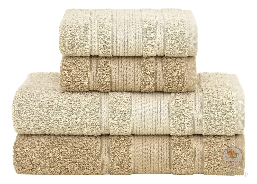 Jogo De Toalhas Buddemeyer Bella Extra Soft Banho 4 Peças Bege/marrom Lisa