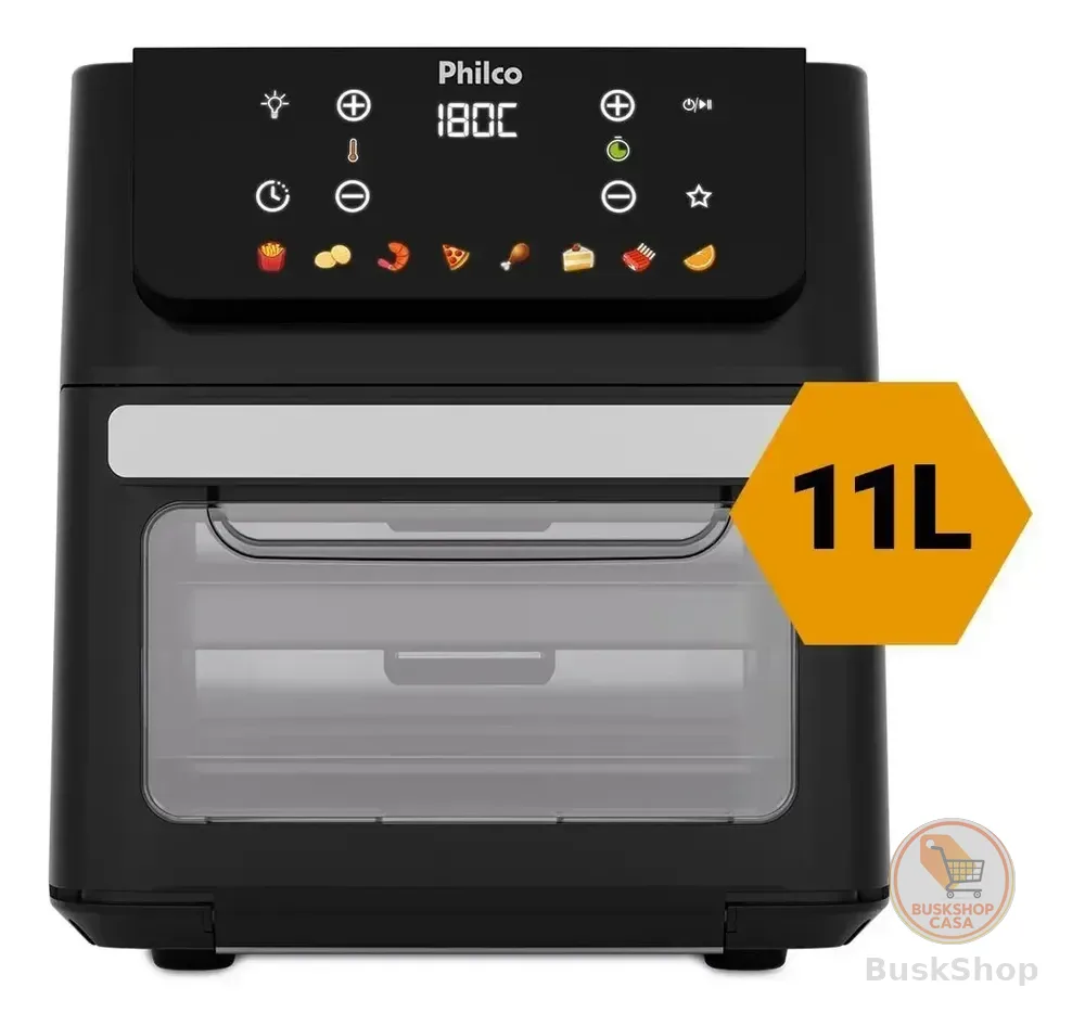 Air Fryer Oven Philco 11L 8 Funções Visor 1800W PAF11B