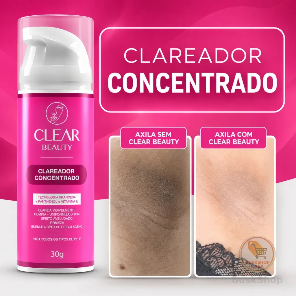 Clareador De Axilas, Virilhas, Corporal e Íntimo - Clear Beauty