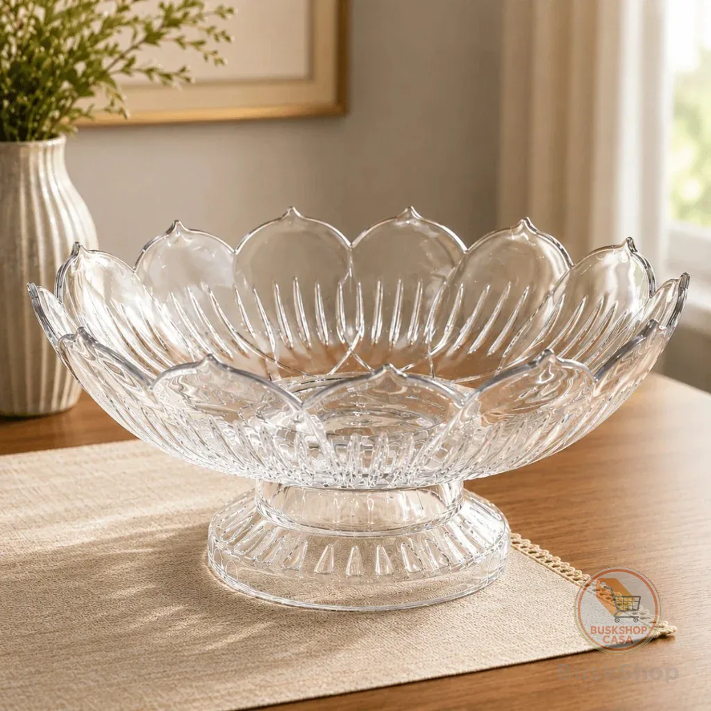 Fruteira Transparente Grande Decorativa Para Frutas Mesa Posta Centro de Mesa