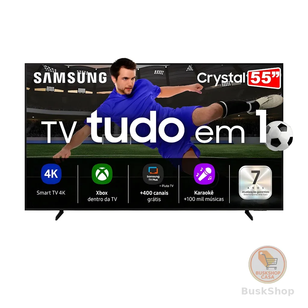 Smart Tv Samsung 55" Crystal LED UHD 4k Tizen HDR 130W