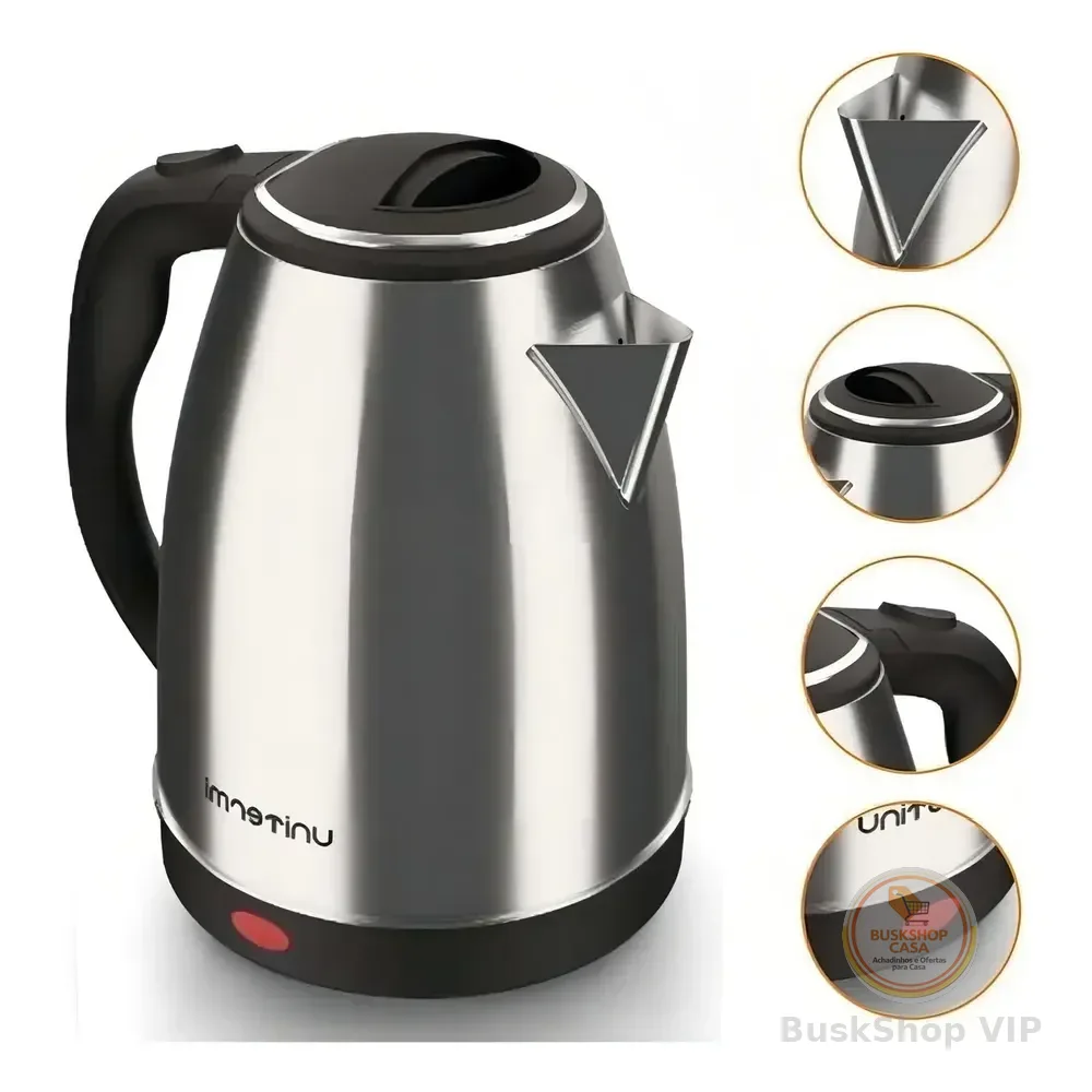 Chaleira Elétrica 1,8l 1200w Unitermi Atacama Prateado 127v