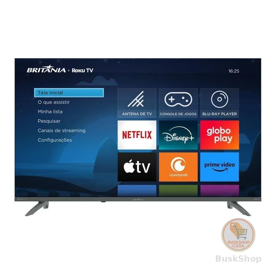 Smart TV 43" Britânia HDR10 Dolby Áudio Roku TV B43KRA