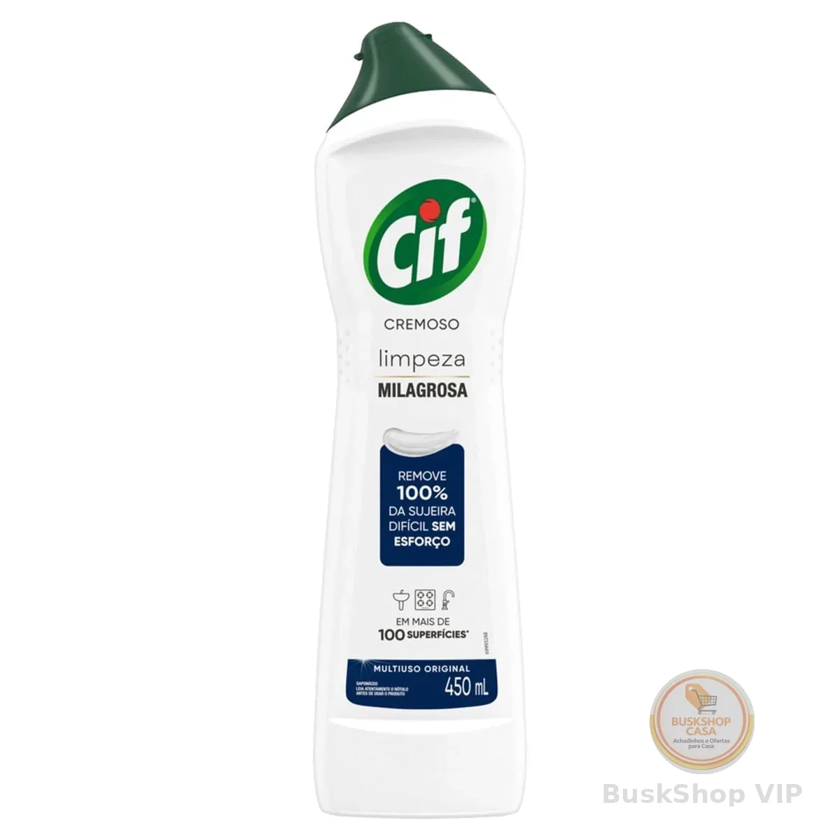 Cif Cremoso Limpeza Milagrosa Remove 100% Da Sujeira 450 Ml