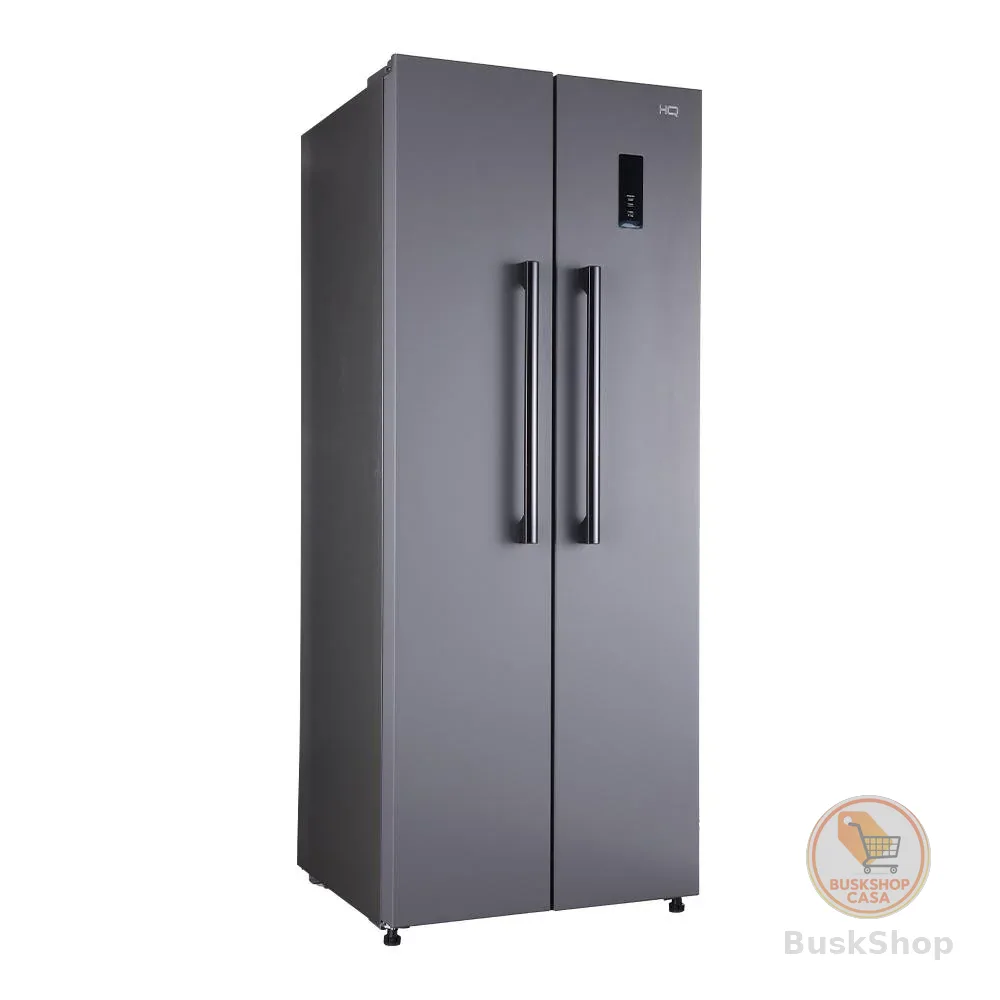 Geladeira Refrigerador HQ Frost Free Side By Side 460 Litros Cinza HQ-460SBSFF