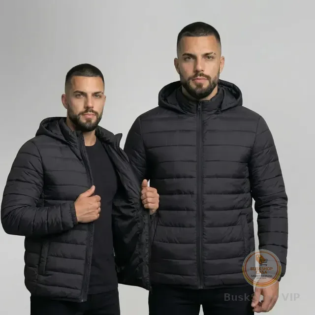 Jaqueta Masculina Puffer Bobojaco Nylon Frio Inverno Luxo