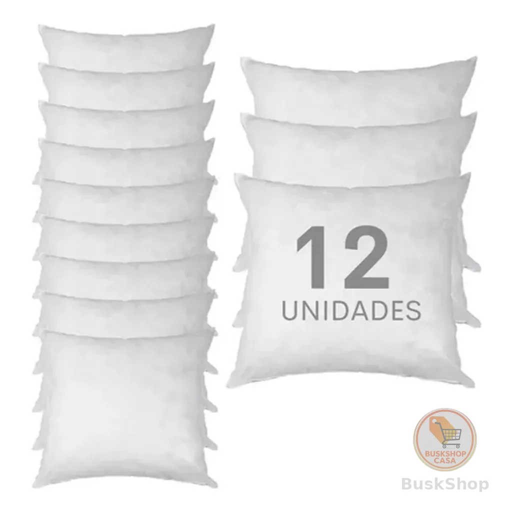 Kit até 12 Refil Almofadas 45cm x 45cm de Espuma Extra Macio - Envio Imediato