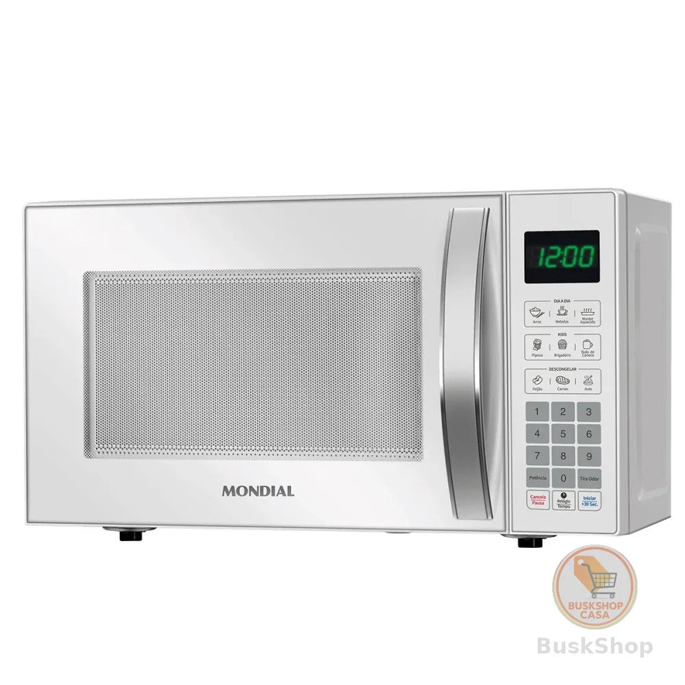 Micro-ondas 21 litros 1200W 10 níveis de potência - MO-01-21-W - Mondial