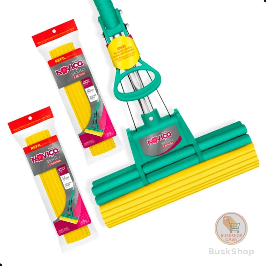 Kit Mop Sekito com Cabo e 2 Refis Extras Noviça Bettanin